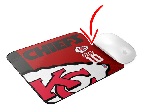 Mousepad Personalizado Kansas City Chiefs Con Tu Nombre