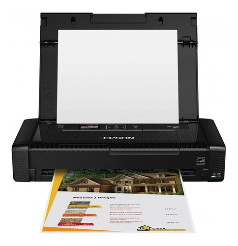 Imagen 1 de 4 de Impresora a color simple función Epson WorkForce WF-100 con wifi negra 100V/240V