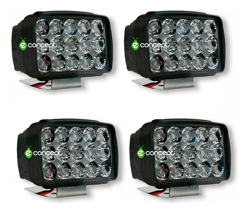 Barra Reflector Led 12v 15w 3000lm Para Toyota Ford Jeep X 4