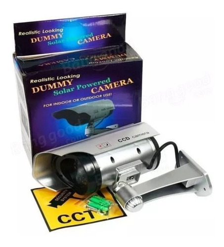 Camara Falsa Tipo Bullet Ccd Con Luz Led