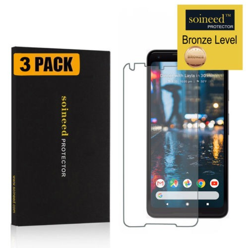 [pack 3] Soineed Google Pixel 2 Xl 6  Templado Vidrio Pelícu