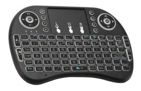 Imagen 3 de 6 de Pack 2x Mini Teclado Inalambrico Con Luz Smart Tv Box Jayma
