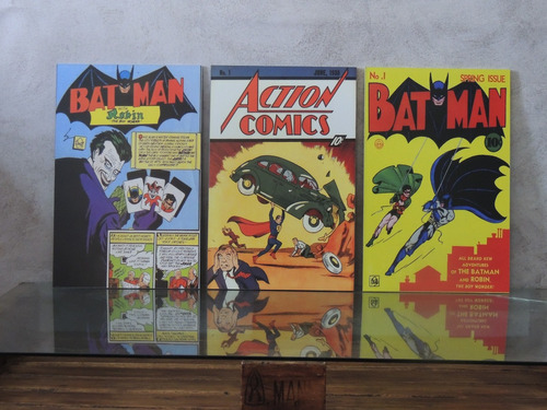 Cuadro Batman N°1 Lamina C/ Bastidor Vintage 27x42cm 