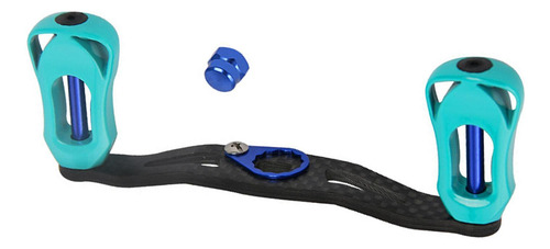 Mango De Carrete De Pesca De Fibra De Carbono, Carrete Azul