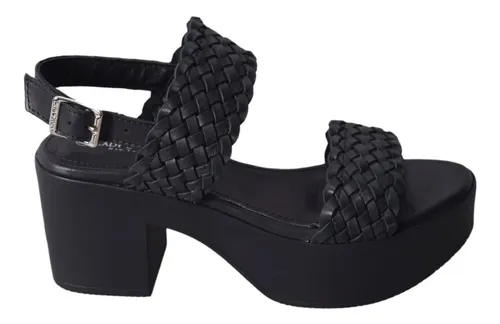 Sandalias De Cuero Lady Stork Aime Mujer Taco Acolchadas