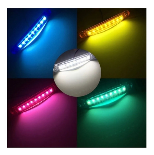 Pack X4 Luz Led Fija Indicadora Lateral Señalizador 12v-24v
