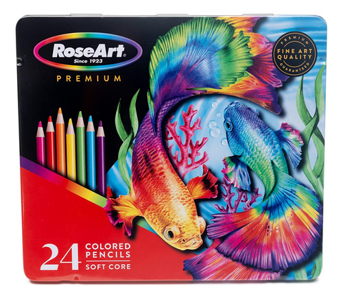 Lápices De Colores Premium Roseart De 24 Colores