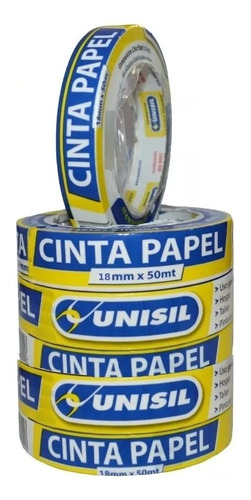 Cinta De Papel (6 Unidades) Enmascarar Pintor (18mm X 50mts)