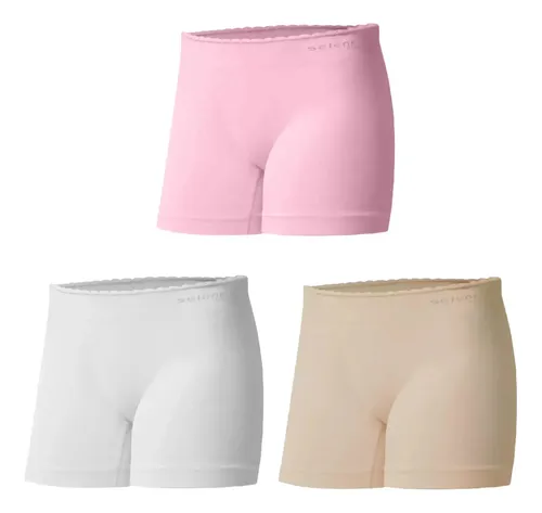 Kit 3 Calcinha Boxer Menina Infantil Selene Cores 20610 F