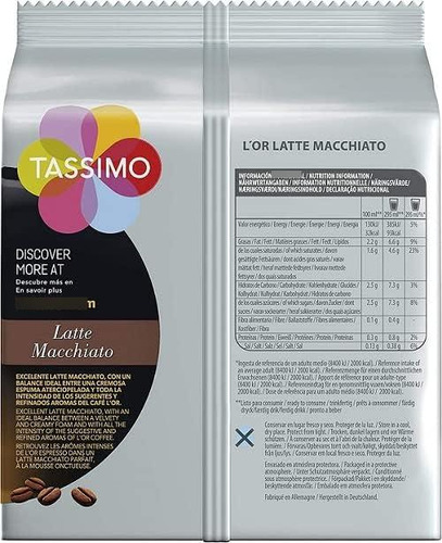 Cápsulas De Café Latte Macchiato 8 Porciones Tassimo L Or