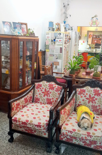 Juego De Living Sillones Chippendale Antiguo Madera Excelent