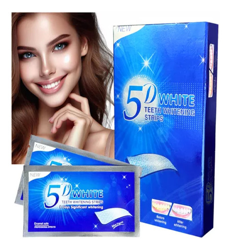 7 Tiras Blanqueadoras Dentales 5d White Strips Dientes