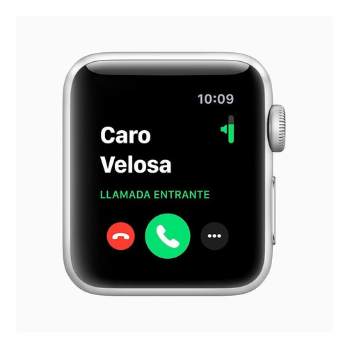 Imagen 3 de 6 de Apple Watch Series 3 (GPS) - Caja de aluminio plata de 38 mm - Correa deportiva blanco