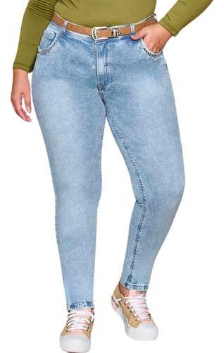  Jeans Cenitho De Mujer Chupines Con Tachas Talles Grandes