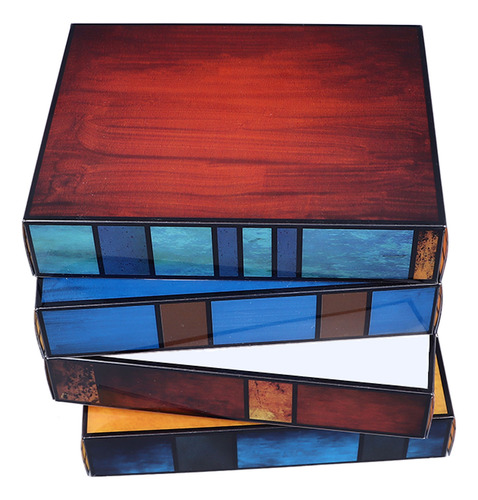 Stacked Books Acrylic Colorful Book Reading Handmade