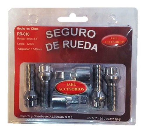 Tuercas Bulon Antirrobo Rr010 Mercedes Benz Ge - Maranello