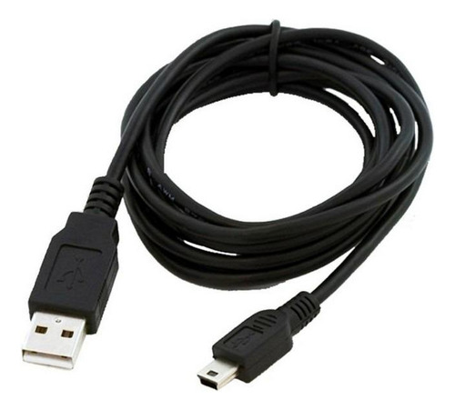 Cabo Usb Preto Compatível Com Controle Ps3 (v3) Com 1,80m