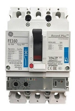 Breaker Trifasico 3 X 160 Amps General Electric Feh36aa160jj