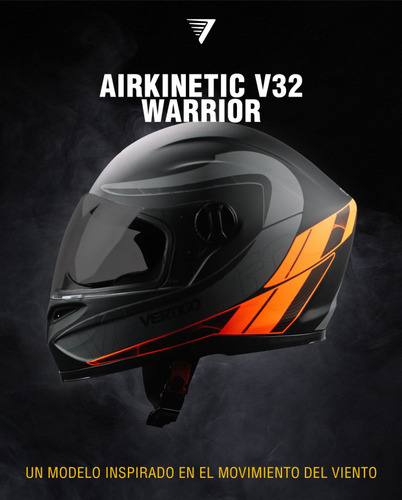 Casco Moto Vertigo V32 Warrior Brillo Visorcristal. Tiendaof