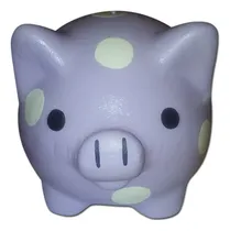 Comprar Chancho Alcancia Chico \u002F Lunares \u002F Lila A Lunares Blancos