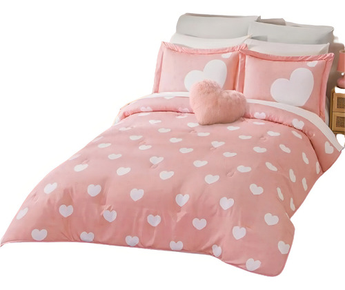 Edredón Lavable Lovely Microfibra Individual Concord Color Rosa