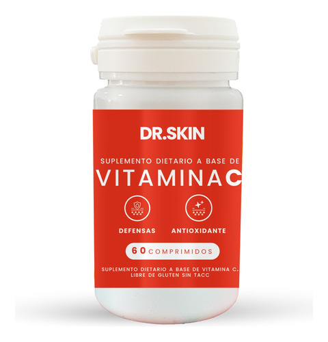 Vitamina C 1000 Mg 1 Gramo Antioxidante Dr Skin Sin Tacc