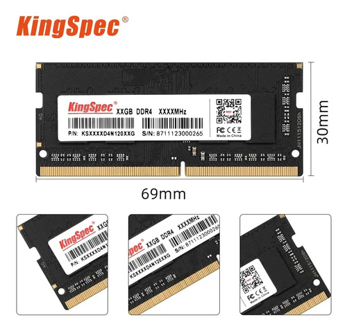 Memoria Ram 16gb Ddr5 4800mhz Sodimm Kingspec Para Mac & Pc