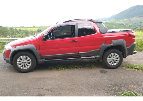 Fiat Strada Adventure 1.8 Locker 2014 Vermelha Novíssima!!!