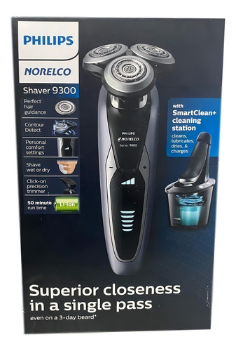 Barbeador Elétrico Recarregavel Philips Norelco Shaver 9300 Cor Preto 127V