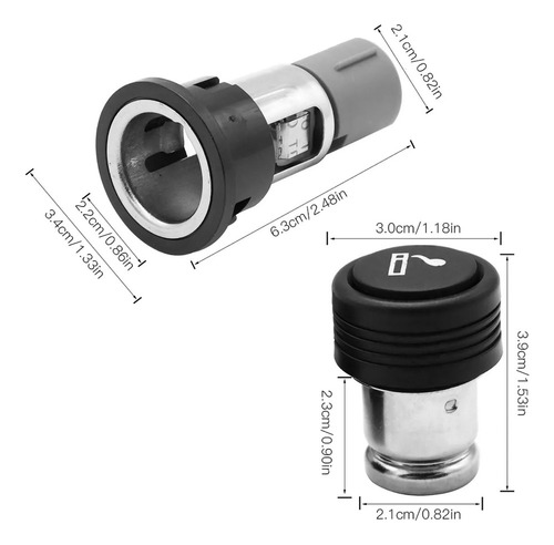 Enchufe Encendedor De Cigarrillos Toma De Corriente 12v 120w