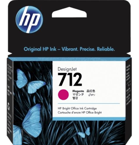 Imagen 4 de 5 de Combo Cartuchos Hp 712 Negro 80ml + Colores 29ml Original
