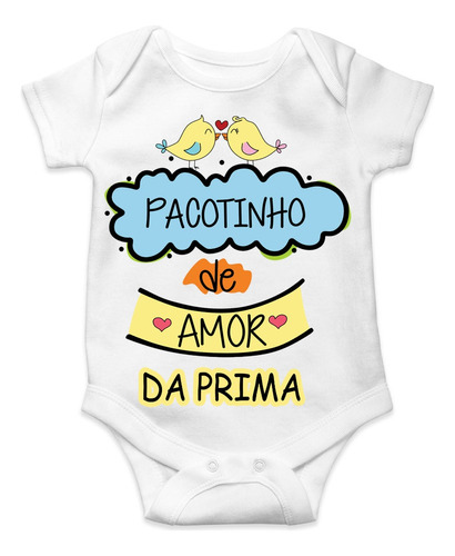 Roupa De Bebê Personalizado Pacotinho De Amor Da Prima Baby