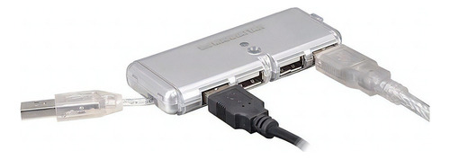 Hub Manhattan Usb 2.0 4 Puertos Alta Velocidad Mini 160599