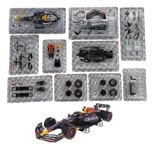 Automodelismo Red Bull Rb19 Em 1:18 Com 10 Peças Para Montar