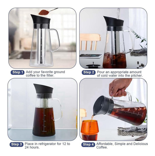 1.2l Cafetera Cold Brew Vidrio Primera Calidad Tetera Helada