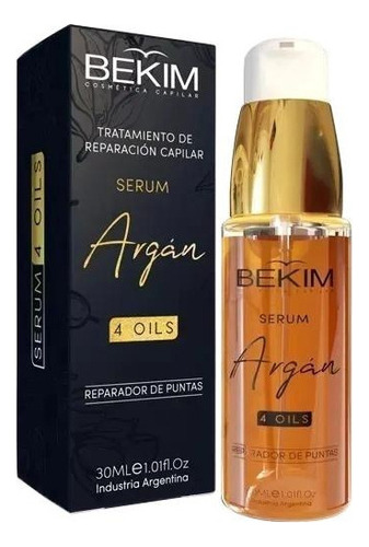 Serum De Argan Bekim 4 Oils Reparador De Puntas De X 30ml