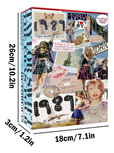 Caja Con Colgante Acrílico Taylor Alison Swift, 24 Piezas