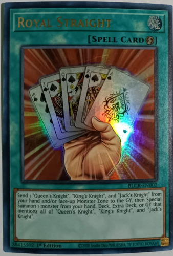 Yugioh! Royal Straight Blcr-en002 1st Edition