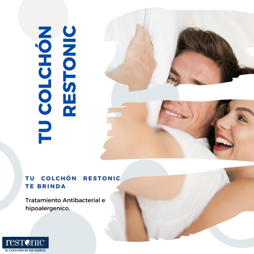 Colchón Matrimonial Restonic Foam Ortopedico + 2 Almohadas