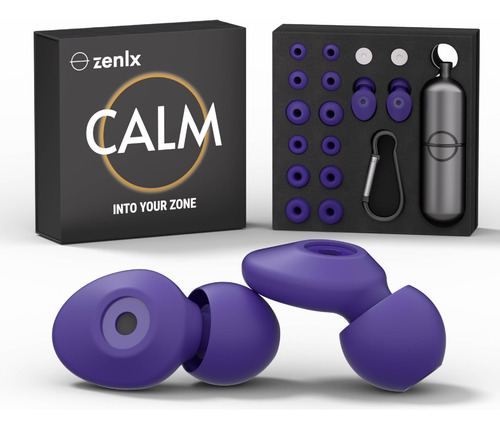 Tapones Para Dormir Calm Proteccion Oido Filtro 25db -morado