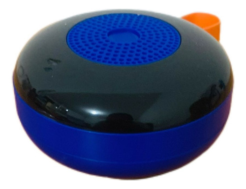 Bocina Portatil Circular Recarcable Con Luces Azul