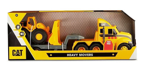 Camion Cat Heavy Movers 65 Cm Luz Y Sonido Incluye Topadora