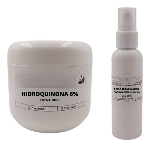Crema Hidroquinona 6% + Gel Tranexamico Con Niacinamida