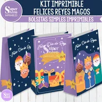 Comprar Kit Imprimible Bolsitas Simples Felices Reyes Magos