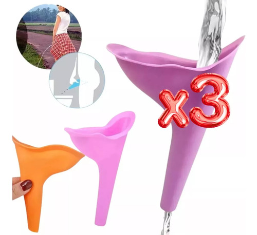 3pzs Orinal Urinal Femenino Portátil Silicona Reutilizable