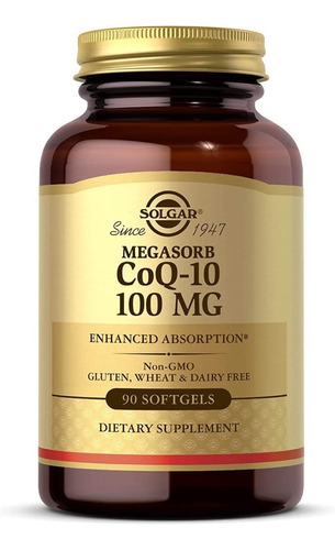 Coq10 100 Mg Megasorb 90 Capsulas Blandas Solgar