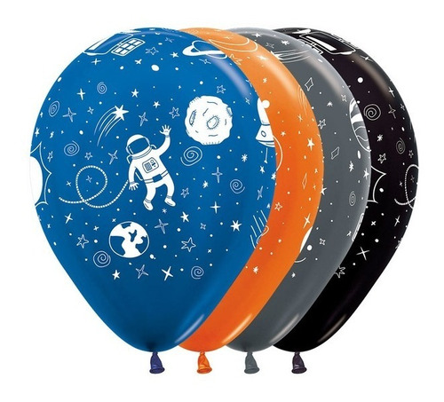 Globo Látex Sempertex R12 Fashion Espacial X12 Unidades