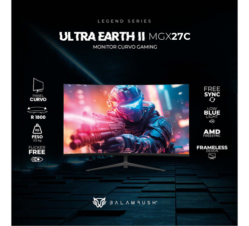 Monitor Gamer Curvo Balam Rush Ultra Earth Il Mgx27c, 27pul