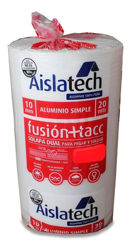 Aislante Para Techos Aislatech Simple Aluminio Puro10mm 20m2