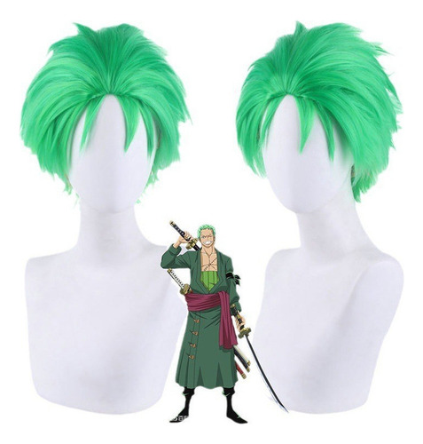 Peluca Corta Verde Party Roronoa Zoro Cosplay